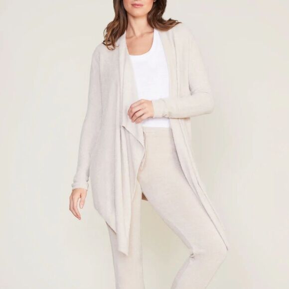 Barefoot Dreams CozyChic Lite Island Wrap Cardigan Sweater - Stone Size S/M - Picture 1 of 11